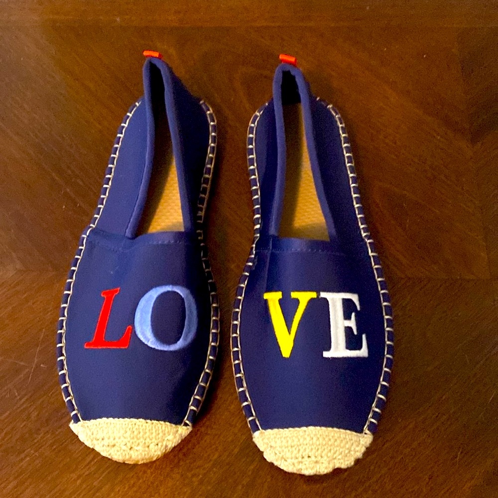 SeaStar Beachwear  Beachcomber Espadrille Water shoes Dark Navy Love WMNS 8